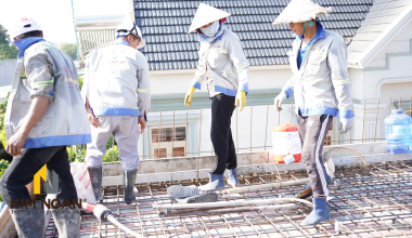 Kiểm tra sắt thép trước khi đổ sàn, xây nhà tại huyện nhơn trạch đồng nai,
